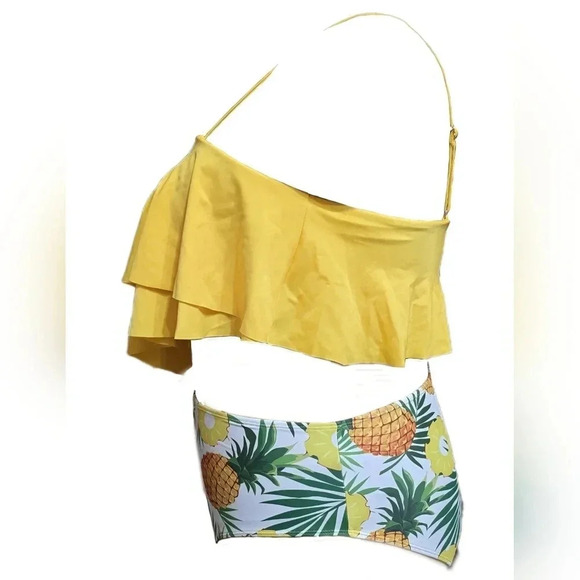 Shein, Size 3xl (18), High Waisted Pineapple Bikini Swim Bottom - Picture 8 of 16